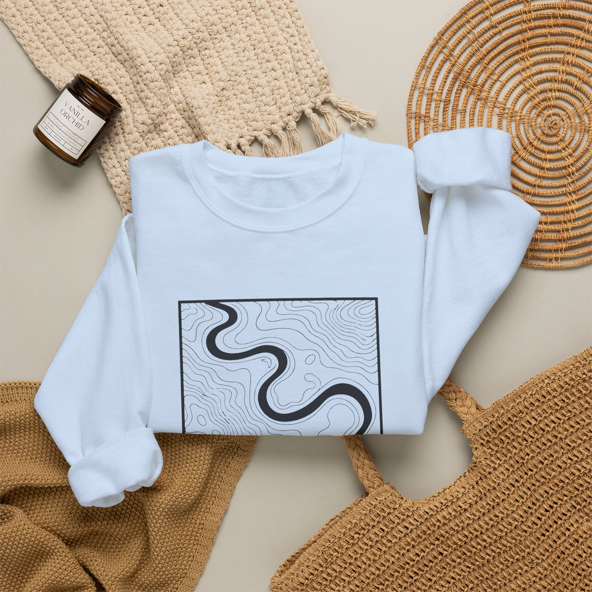 Jackson Topo Map Crewneck Sweatshirt