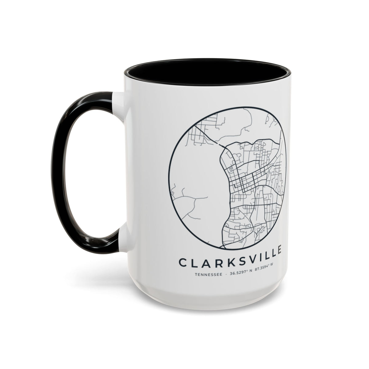 Clarksville Street Map Accent Mug