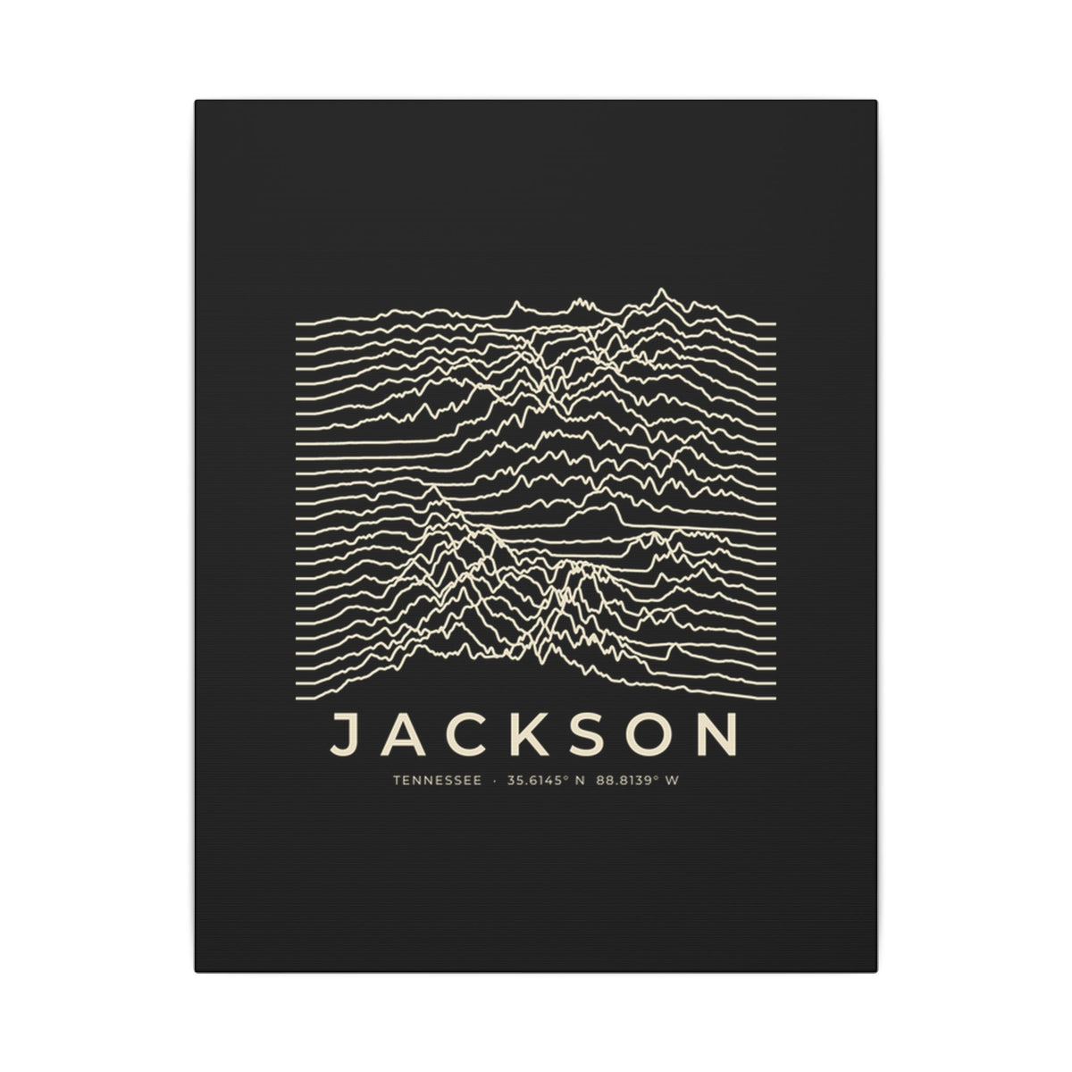 Jackson Ridgeline Canvas Print (Black)