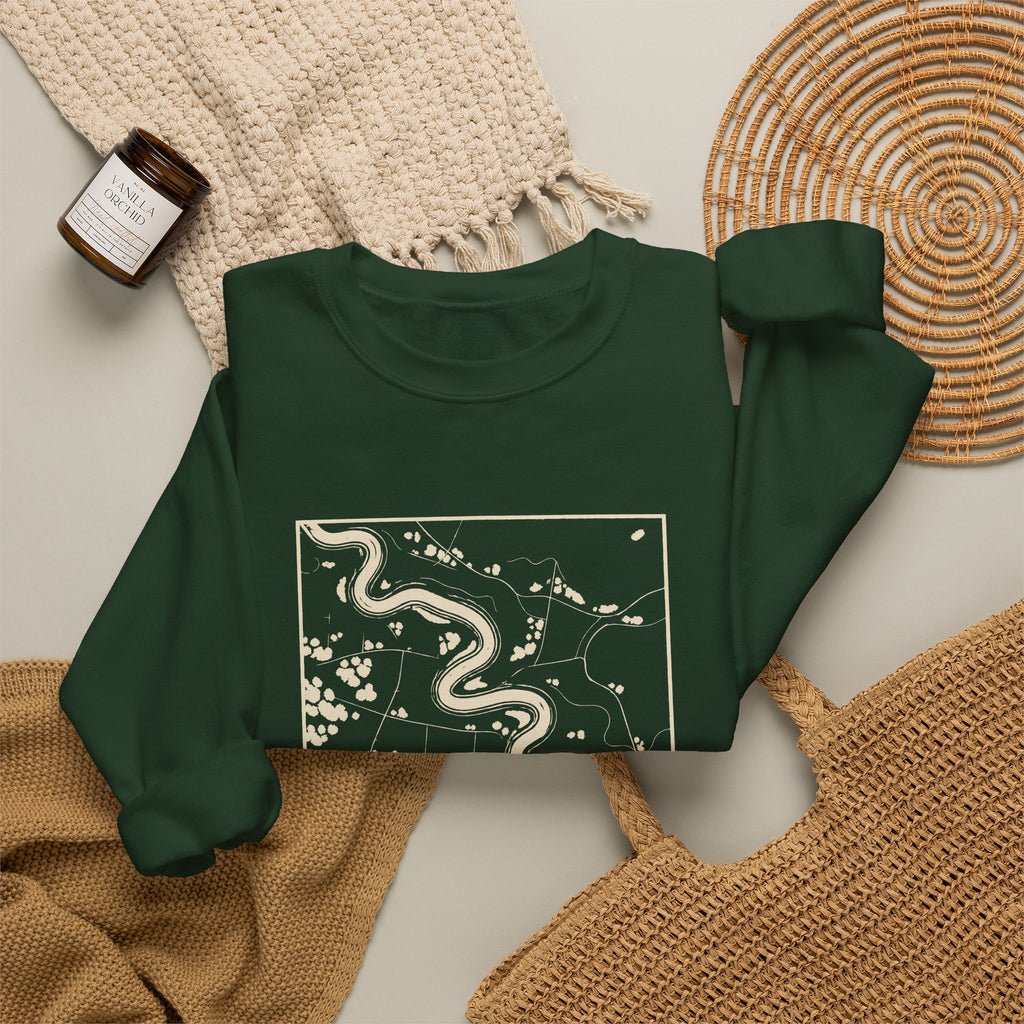 Murfreesboro Topo Map Crewneck Sweatshirt