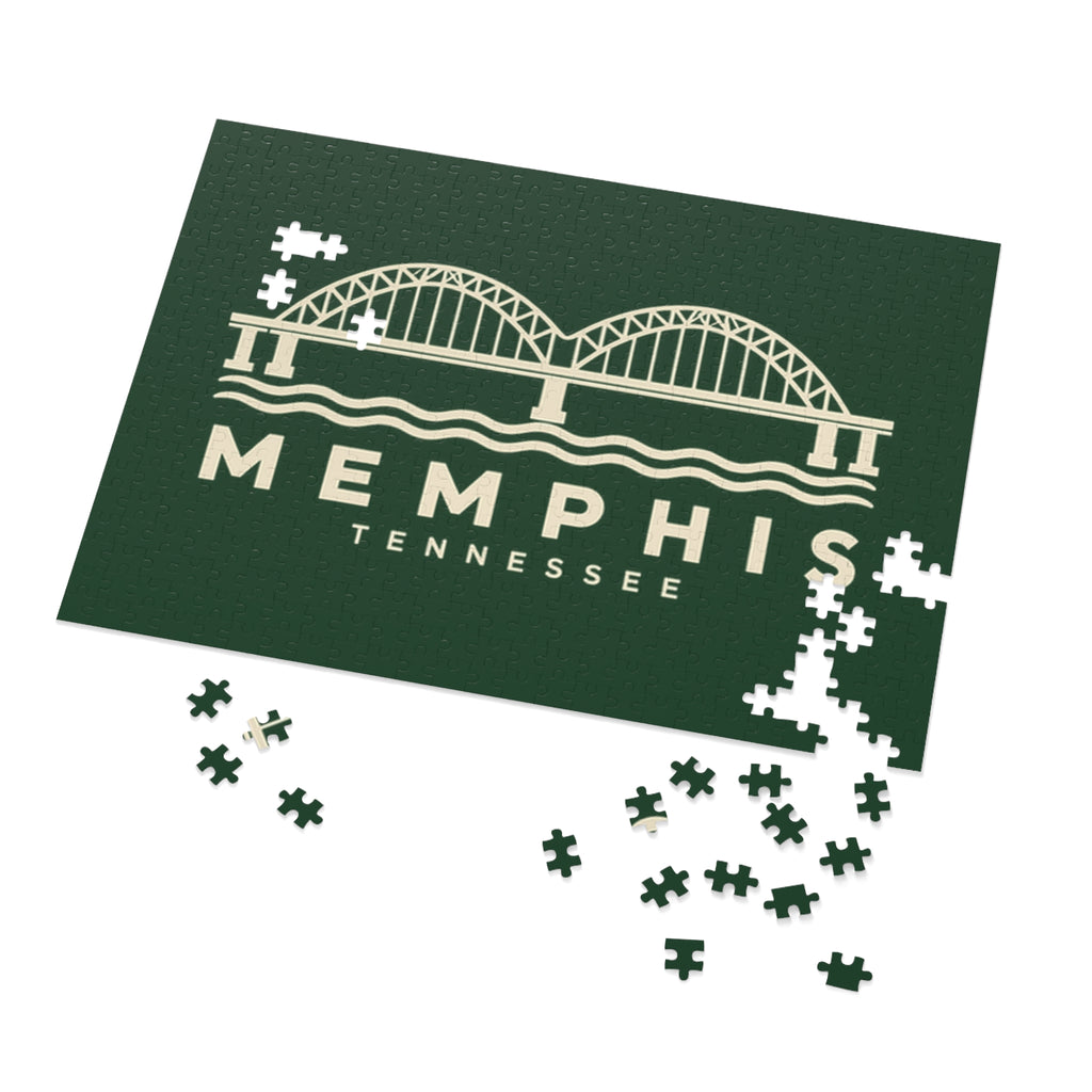 Memphis Hernando de Soto Bridge Puzzle (Forest Green)