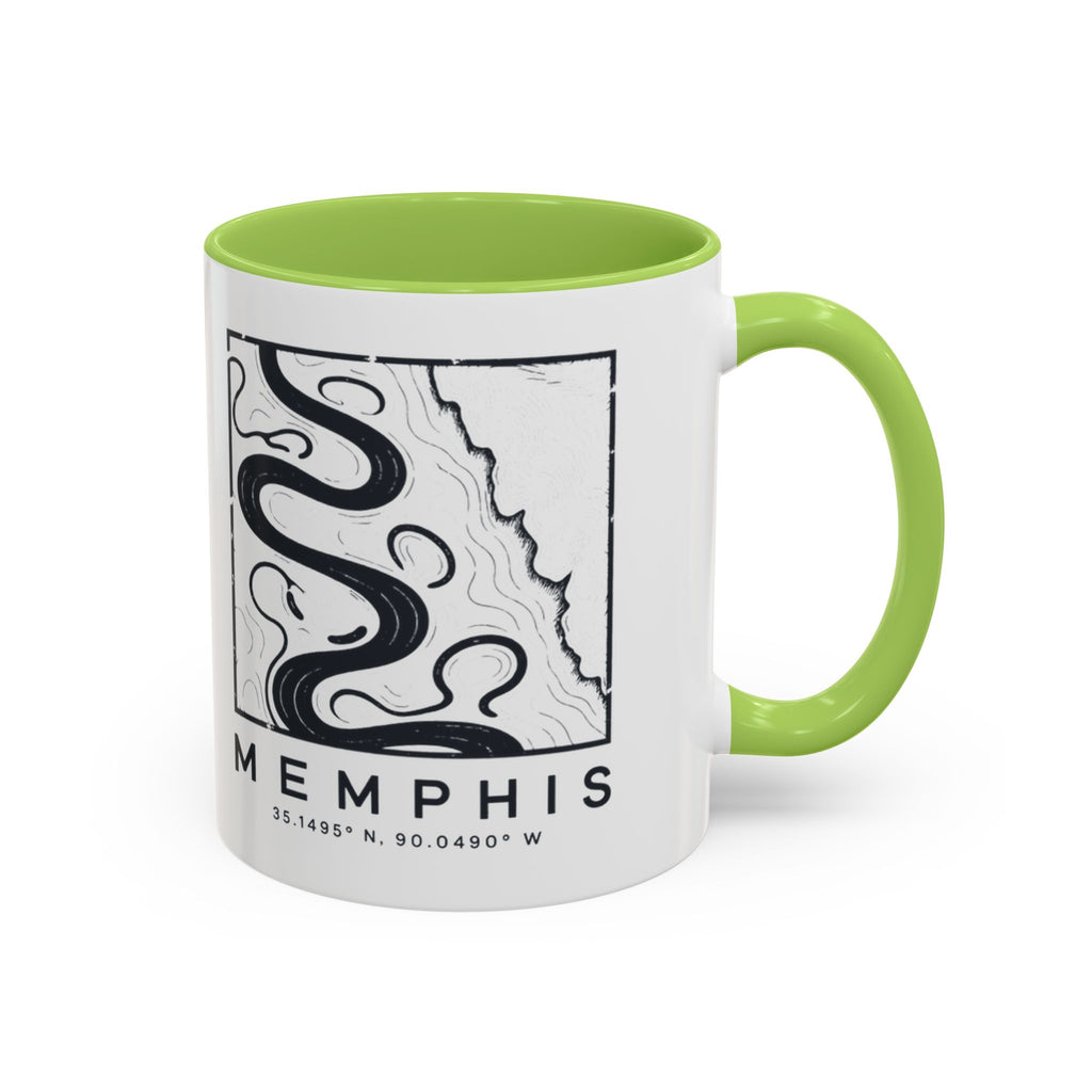 Memphis Topo Map Accent Mug