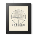 Jackson Street Map Framed Print