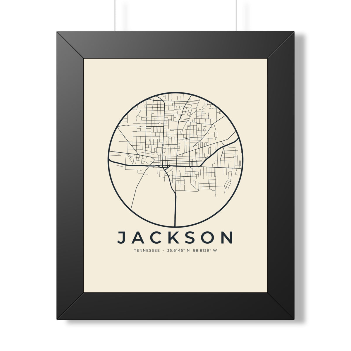 Jackson Street Map Framed Print