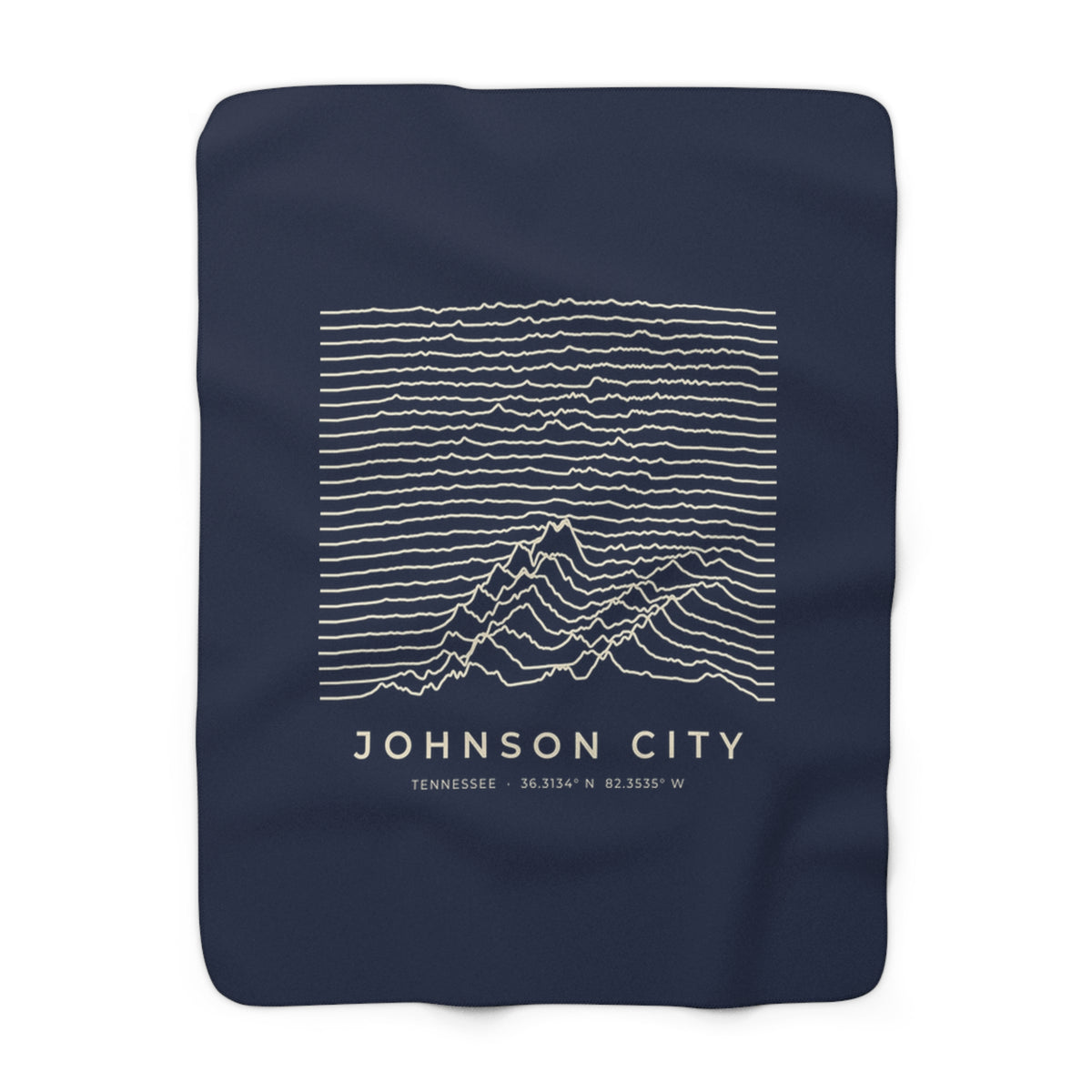 Johnson City Ridgeline Sherpa Blanket (Navy)