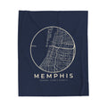 Memphis Street Map Blanket (Navy)