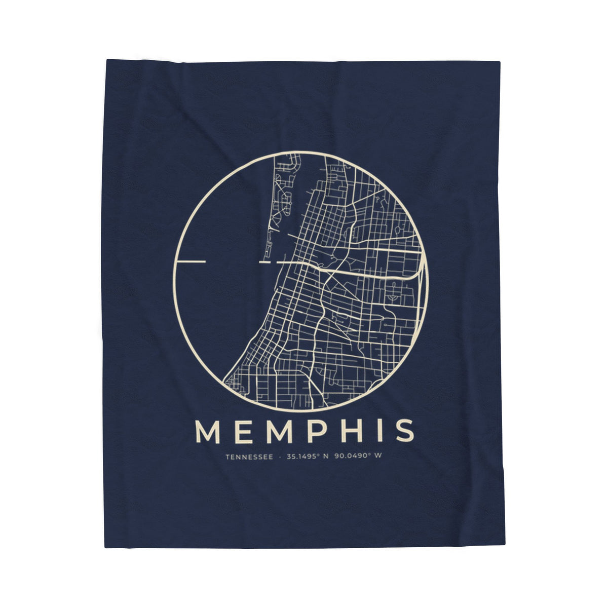 Memphis Street Map Blanket (Navy)