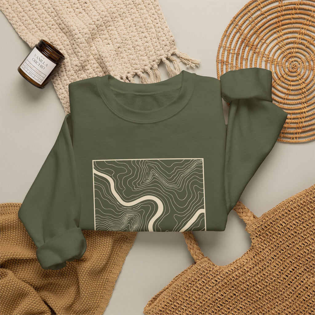 Chattanooga Topo Map Crewneck Sweatshirt