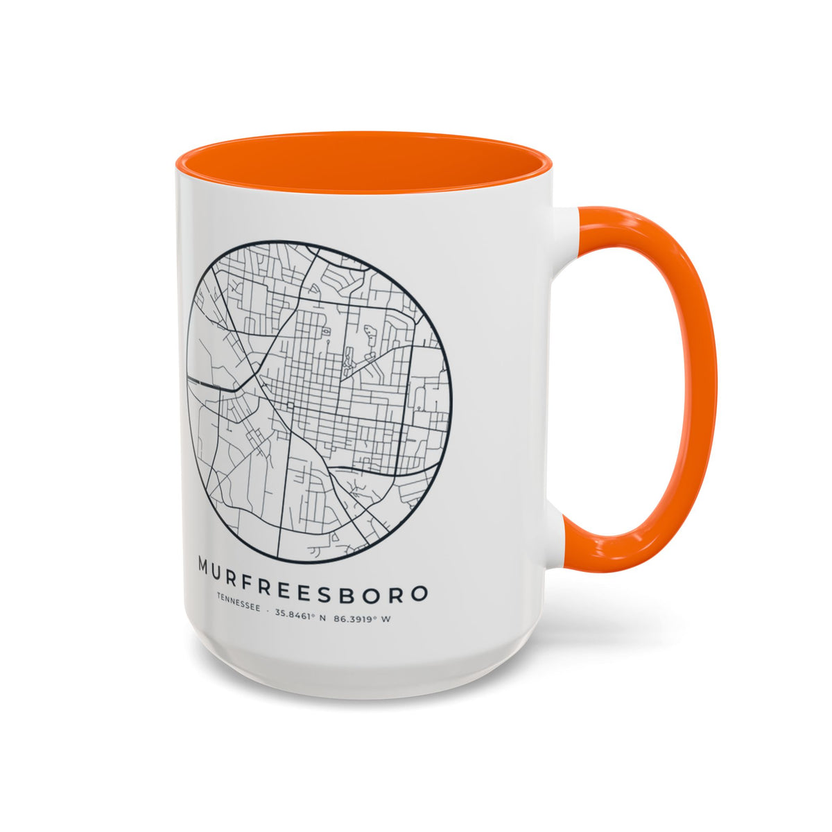 Murfreesboro Street Map Accent Mug