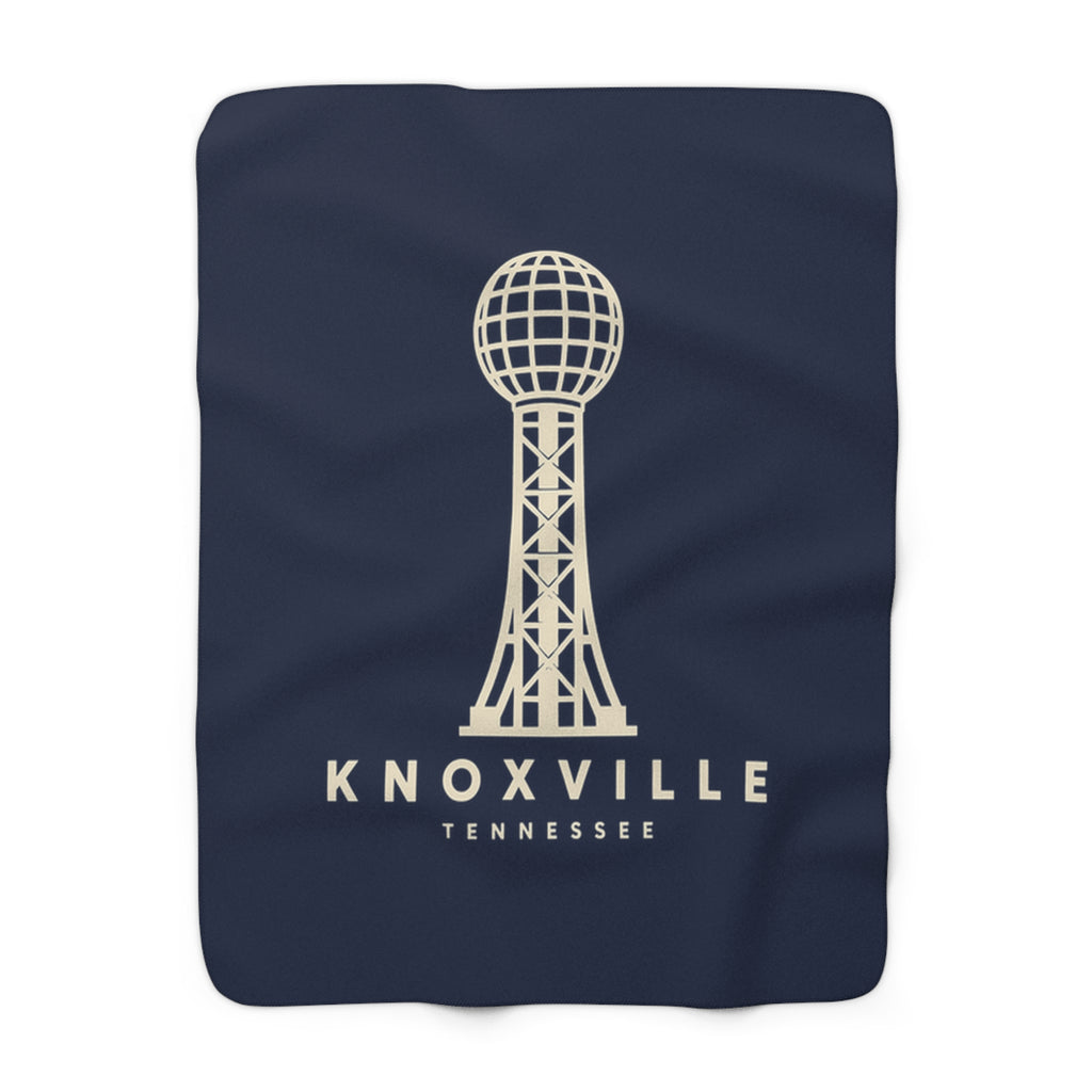 Knoxville Sunsphere Sherpa Blanket (Navy)