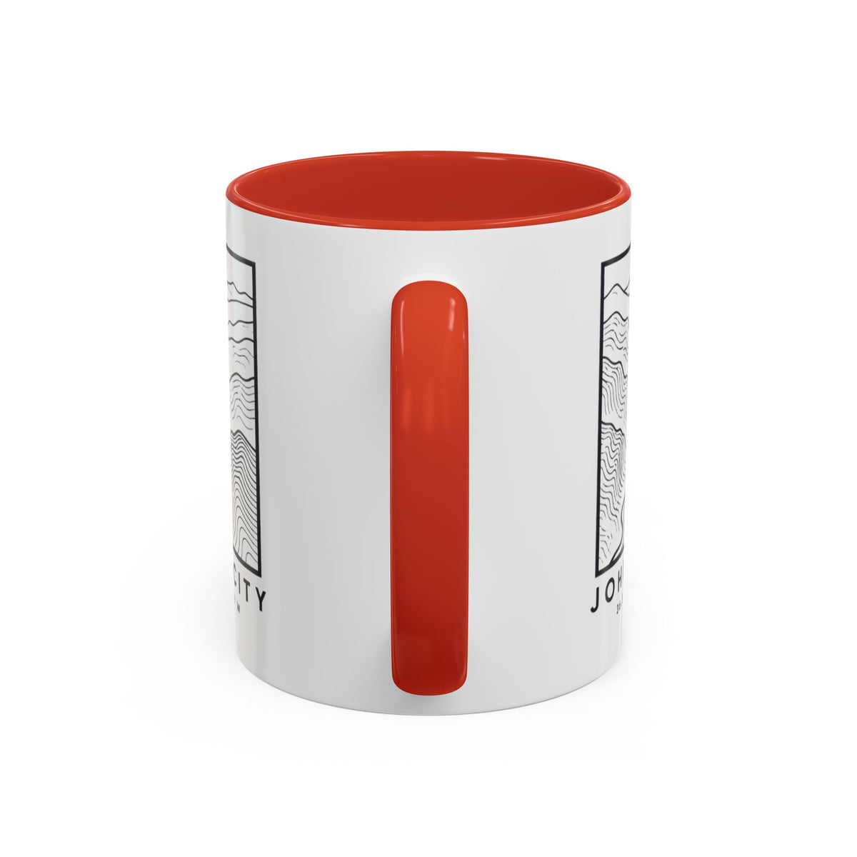 Johnson City Topo Map Accent Mug