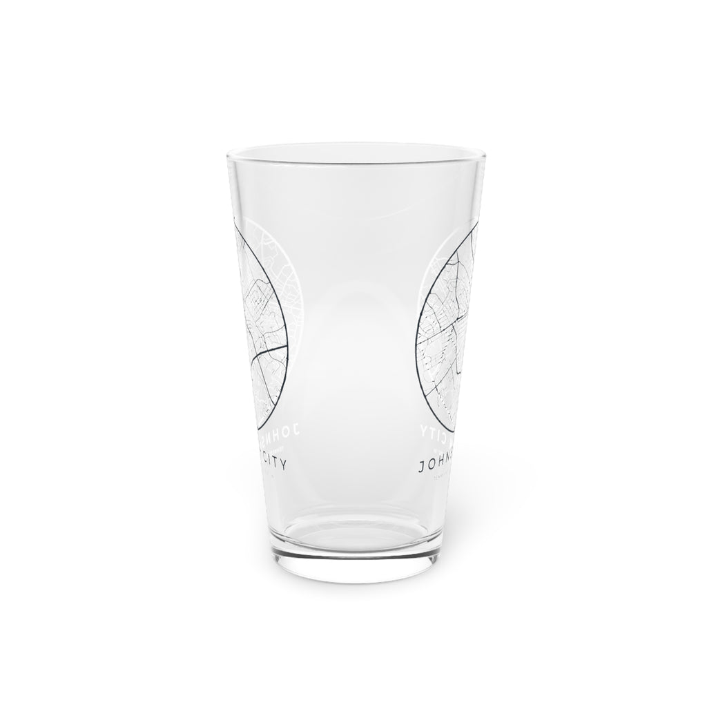 Johnson City Street Map Pint Glass