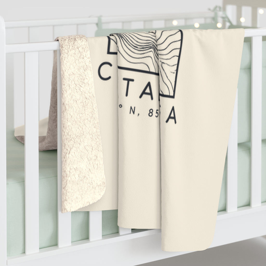 Chattanooga Topo Map Sherpa Blanket