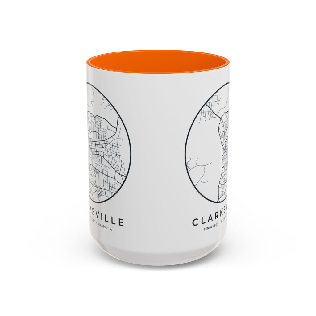 Clarksville Street Map Accent Mug