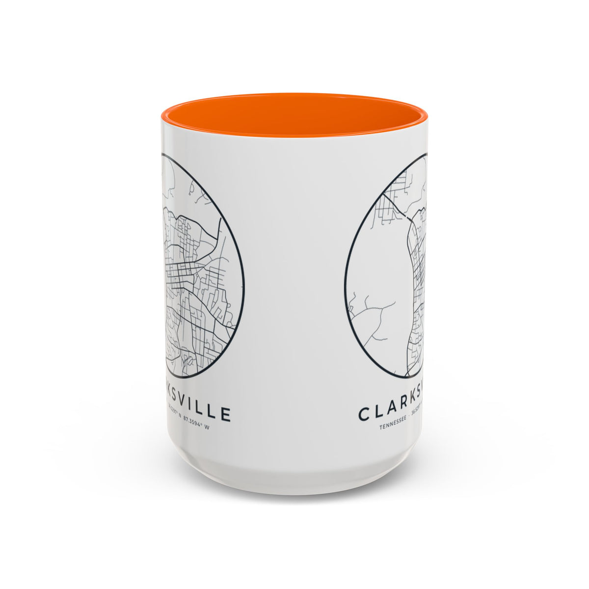 Clarksville Street Map Accent Mug