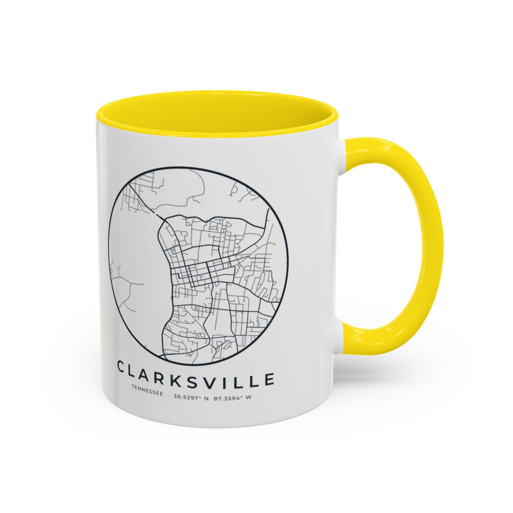 Clarksville Street Map Accent Mug