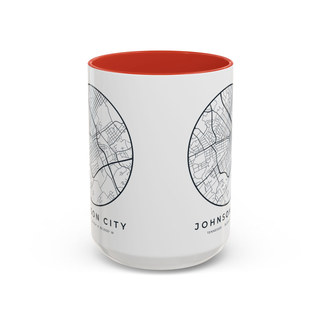 Johnson City Street Map Accent Mug