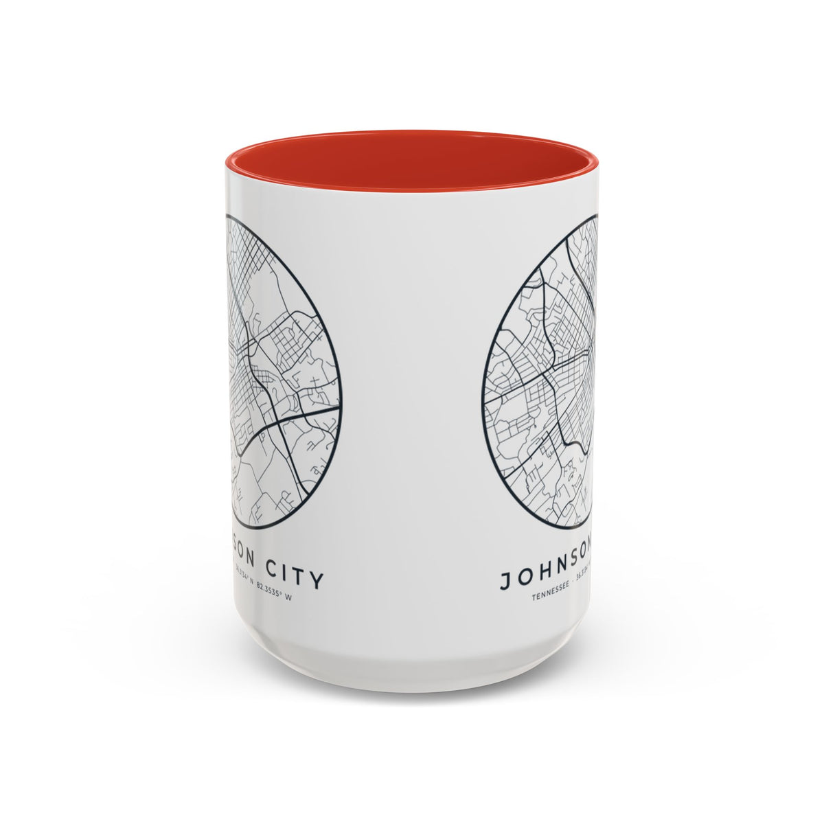 Johnson City Street Map Accent Mug