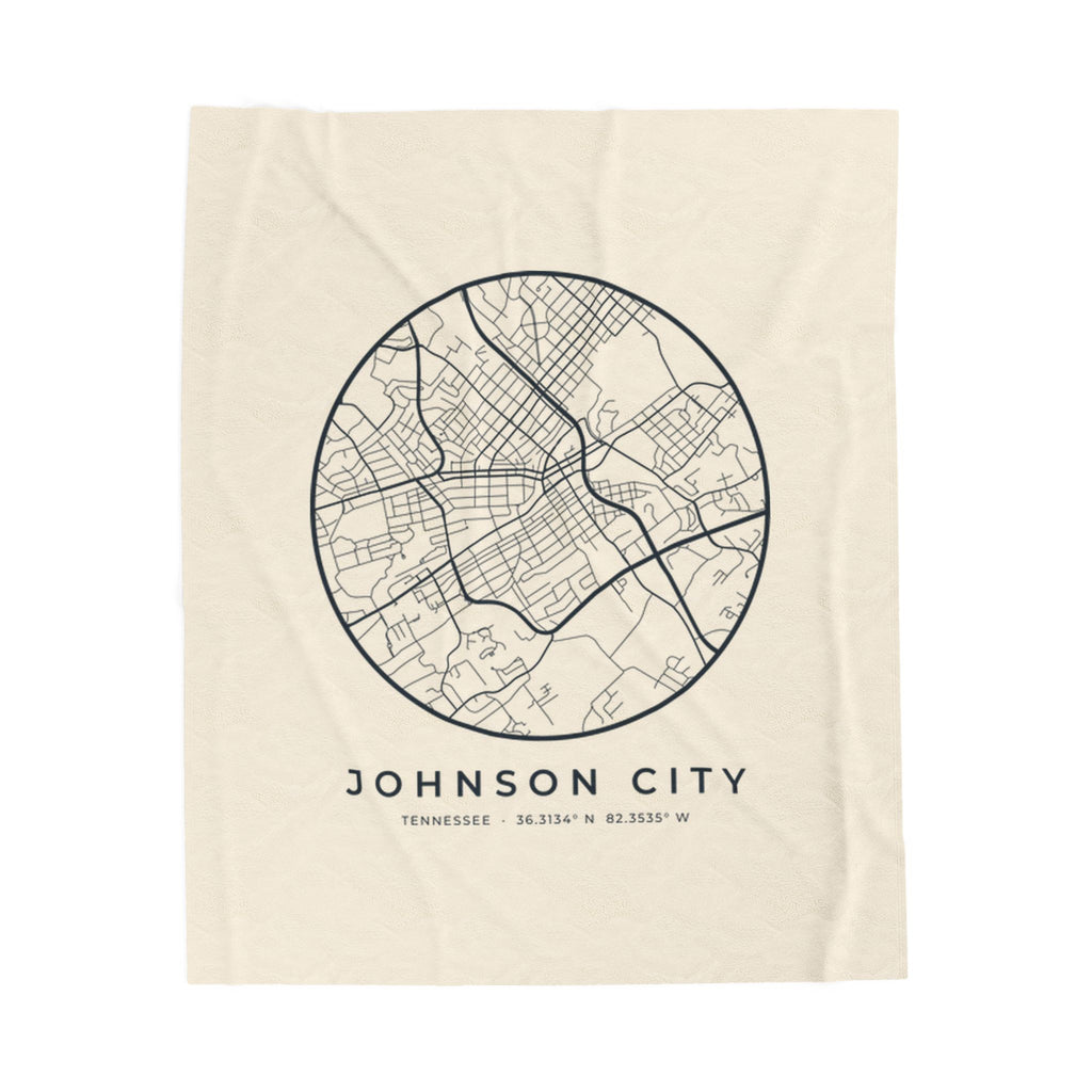 Johnson City Street Map Blanket