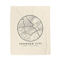 Johnson City Street Map Blanket