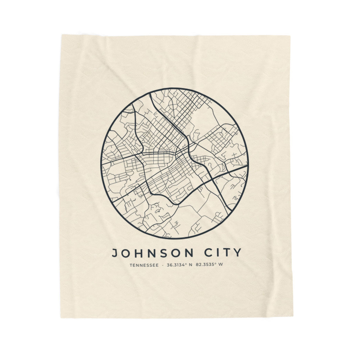 Johnson City Street Map Blanket