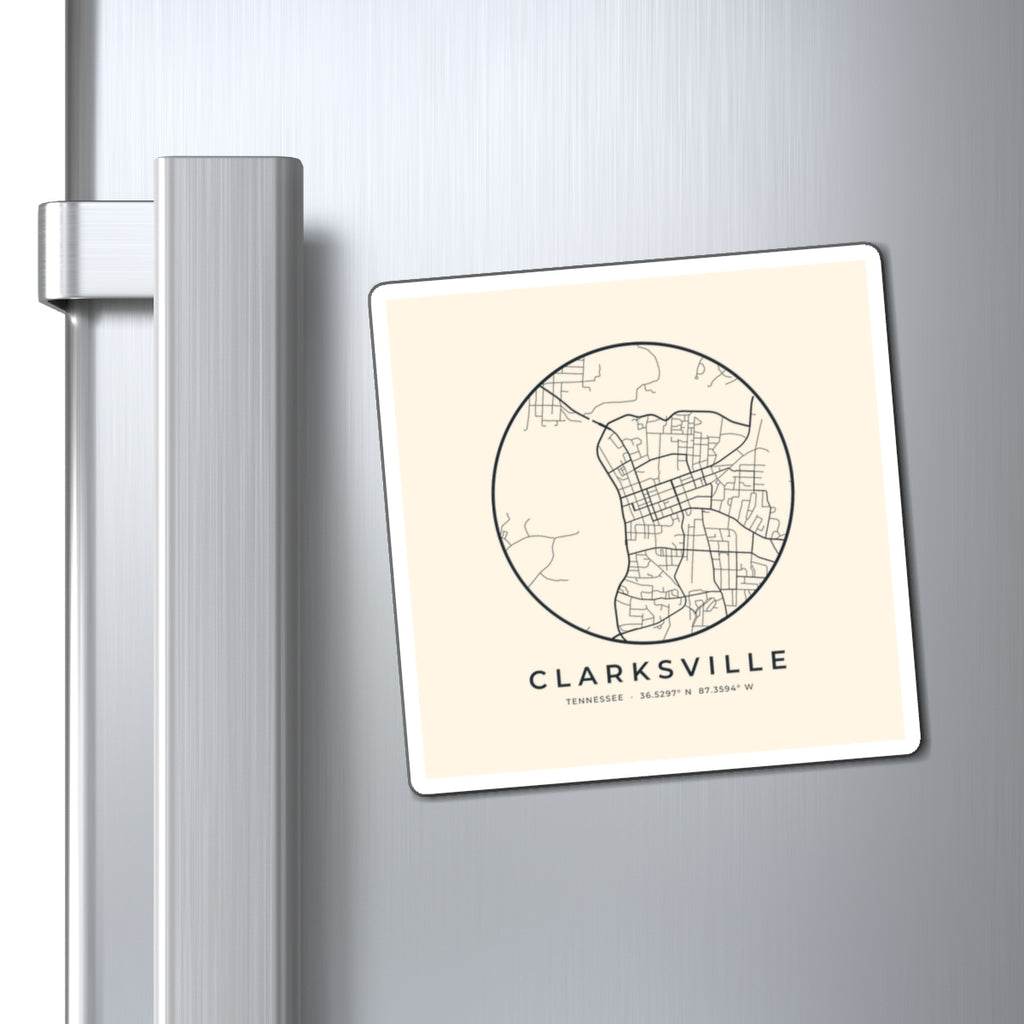 Clarksville Street Map Magnet