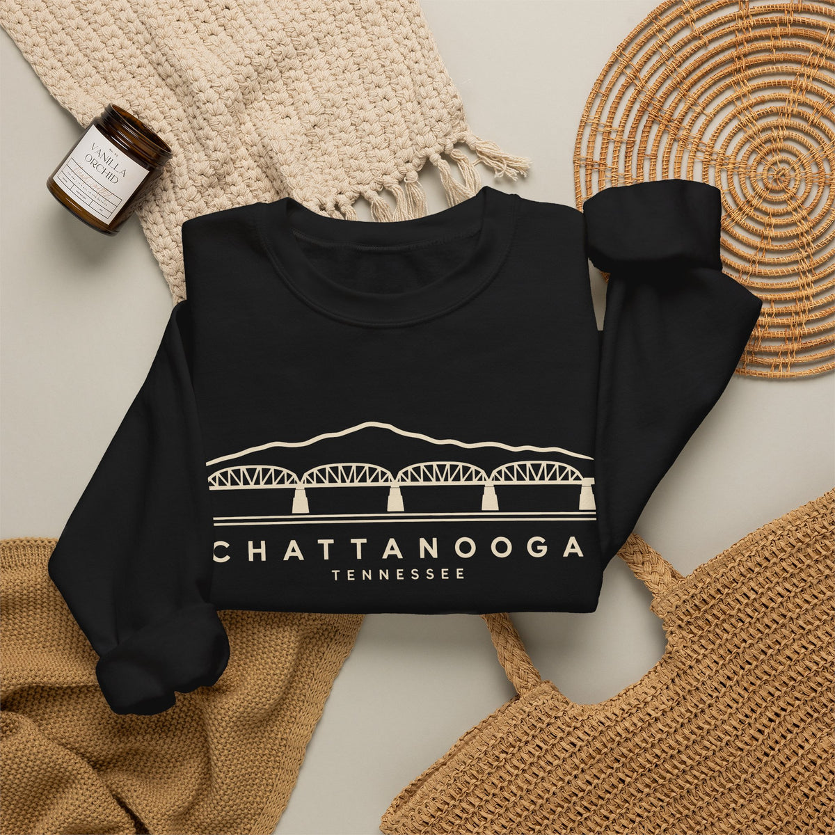 Chattanooga Walnut Street Bridge Crewneck Sweatshirt