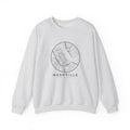 Nashville Street Map Crewneck Sweatshirt