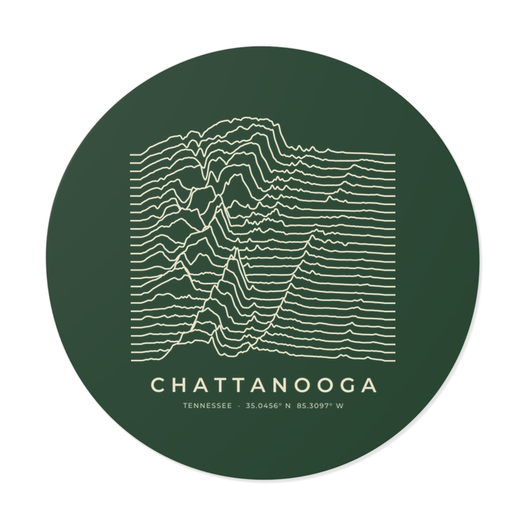 Chattanooga Ridgeline Sticker (Forest Green)