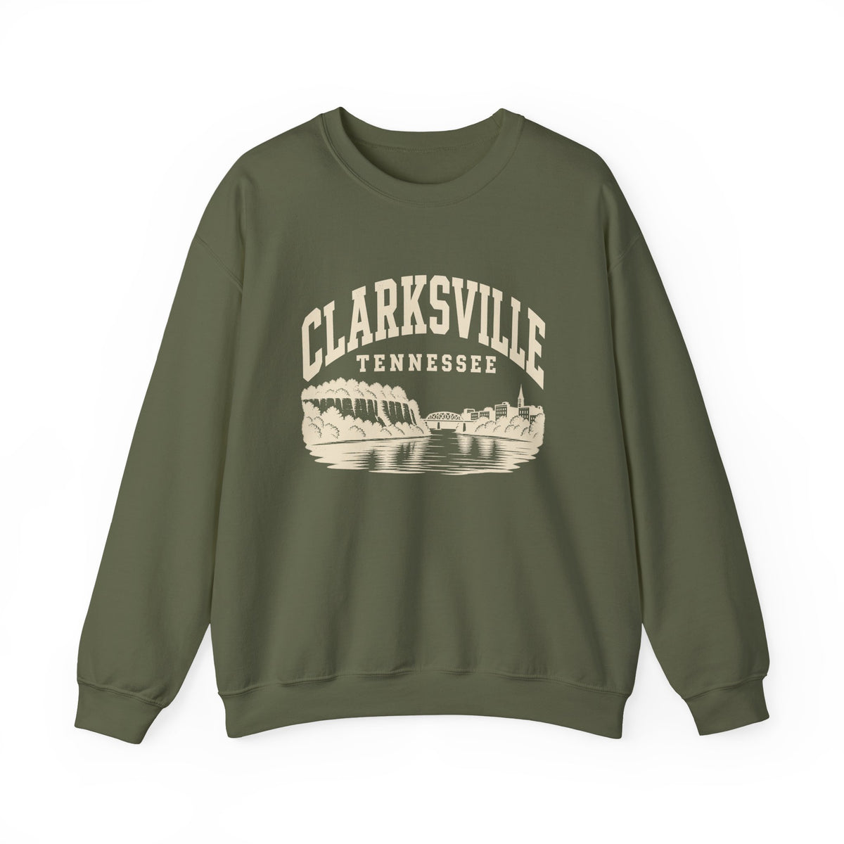 Clarksville Vintage Varsity Crewneck Sweatshirt