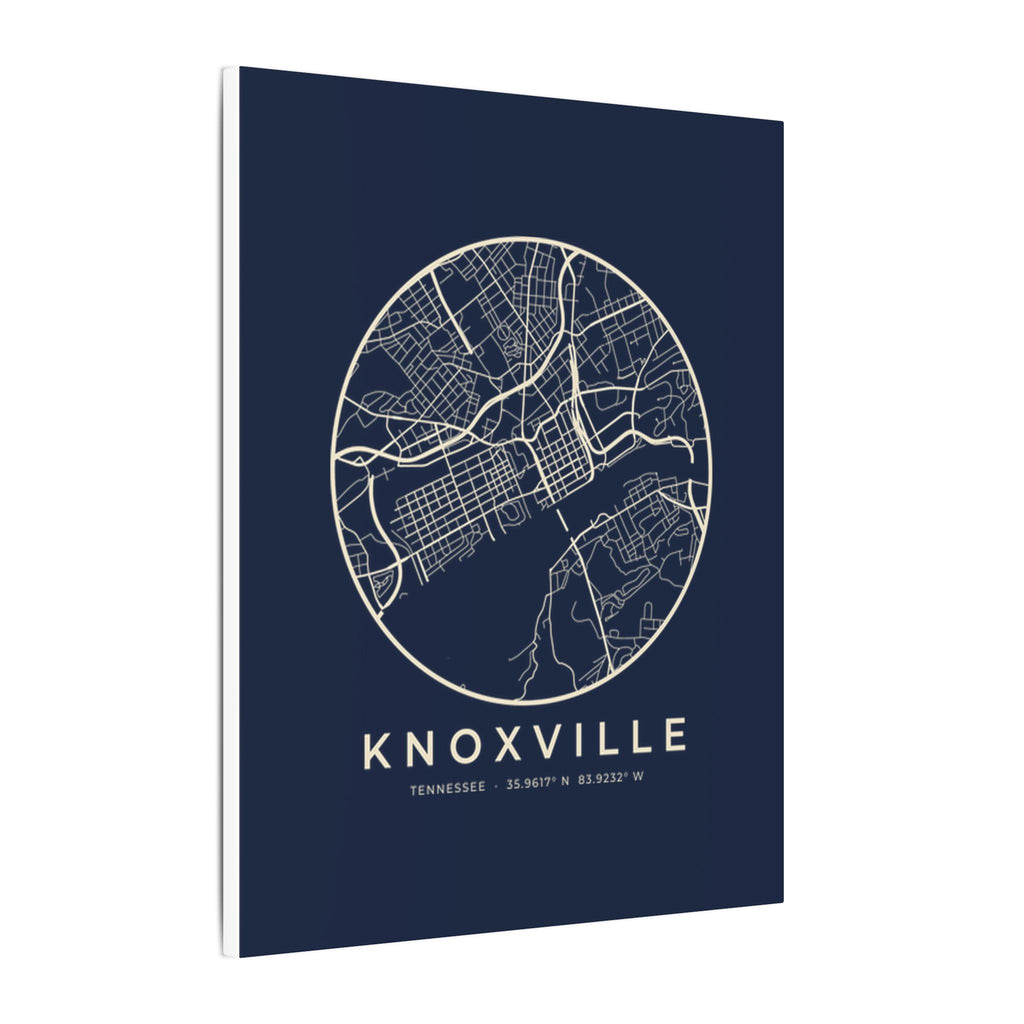 Knoxville Street Map Canvas Print (Navy)