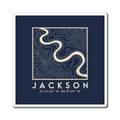 Jackson Topo Map Magnet (Navy)
