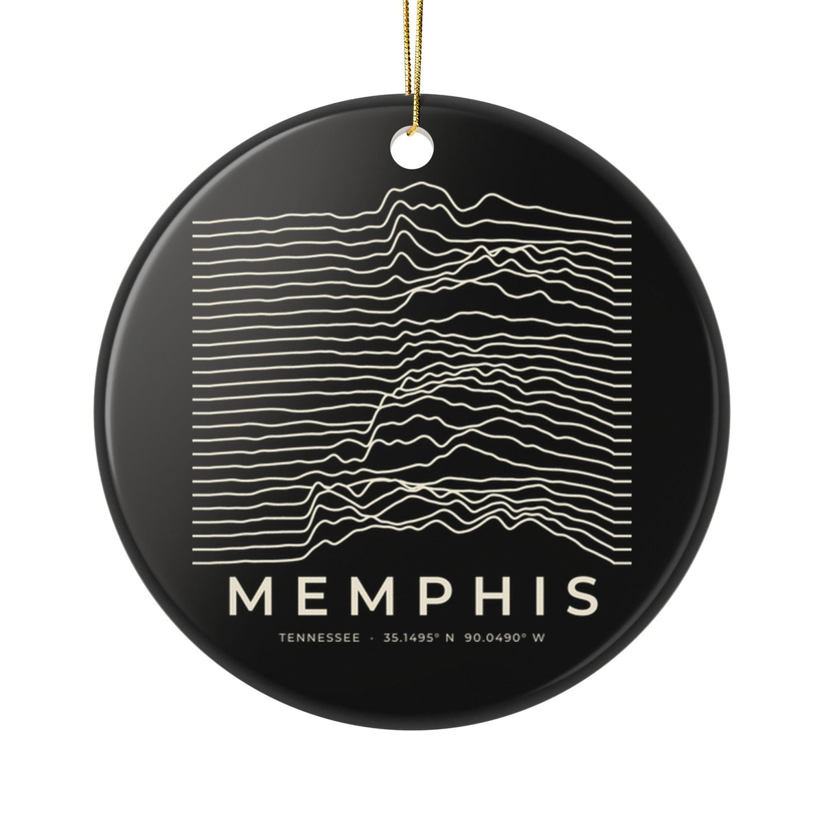 Memphis Ridgeline Ornament (Black)