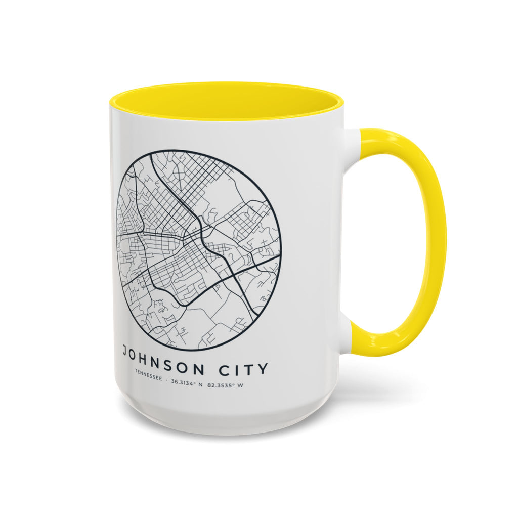 Johnson City Street Map Accent Mug