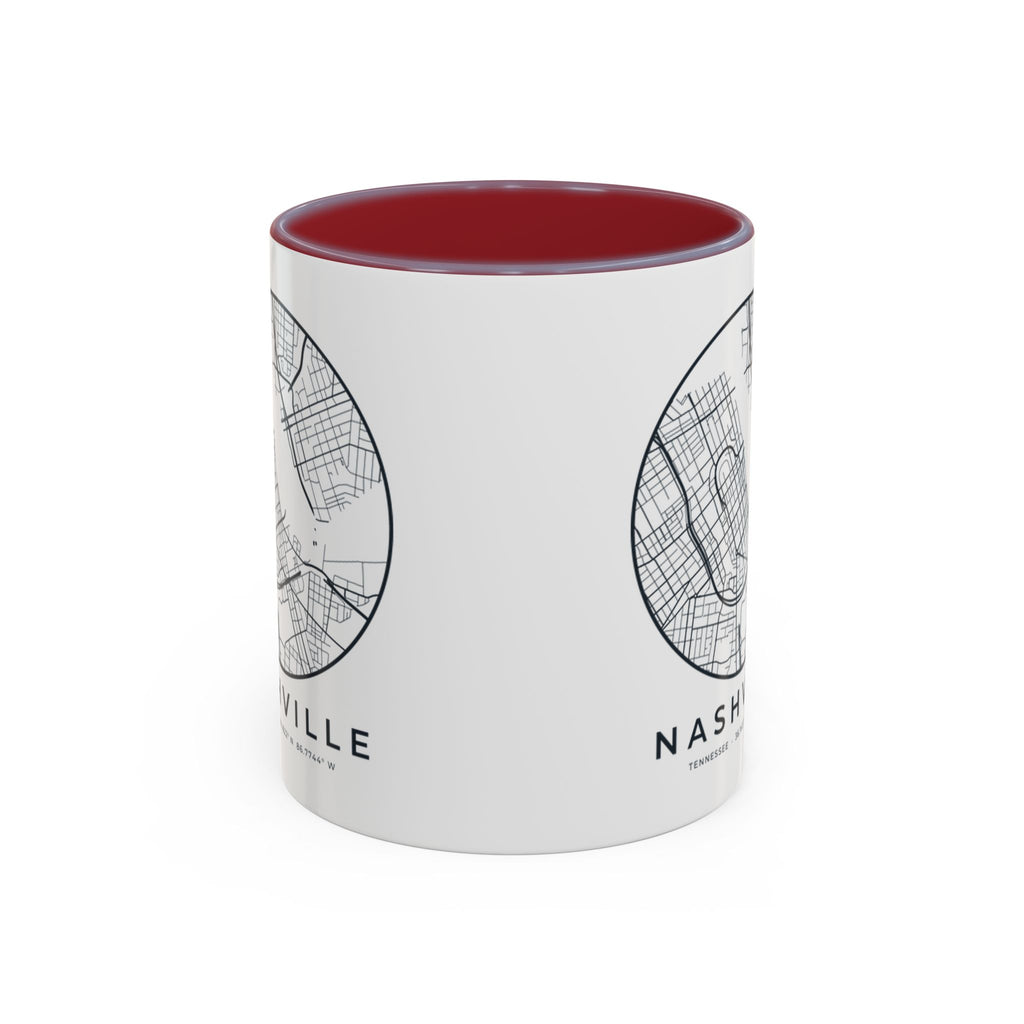 Nashville Street Map Accent Mug