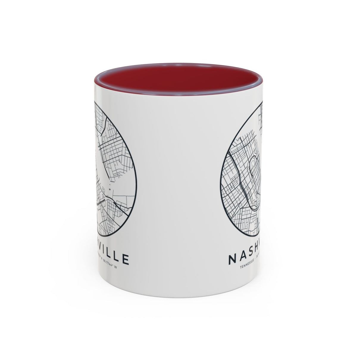 Nashville Street Map Accent Mug