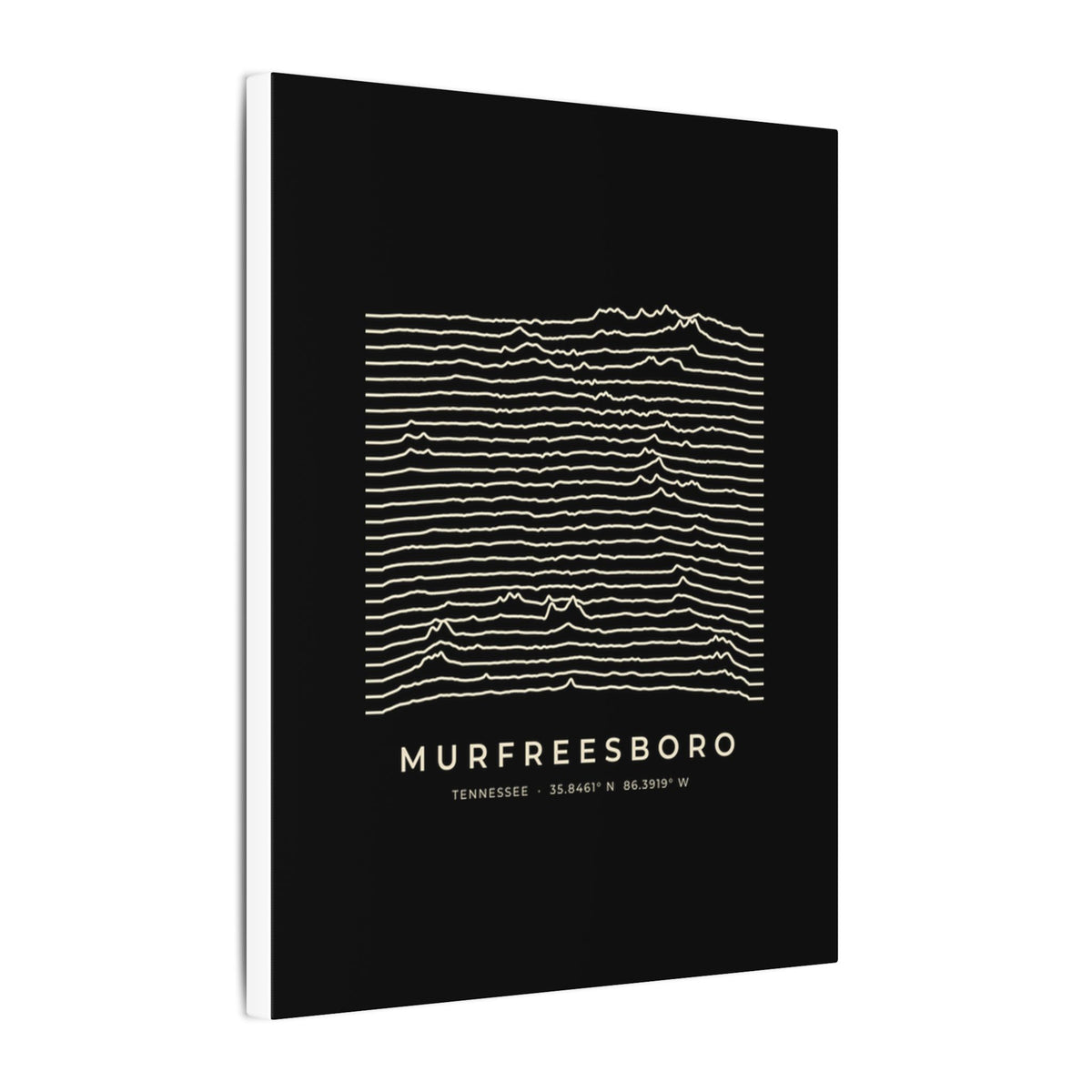 Murfreesboro Ridgeline Canvas Print (Black)