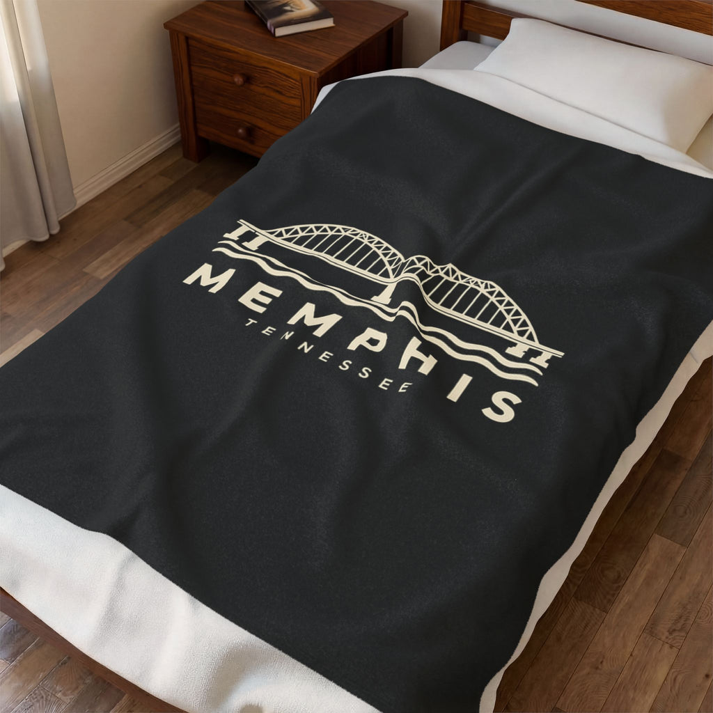 Memphis Hernando de Soto Bridge Blanket (Black)