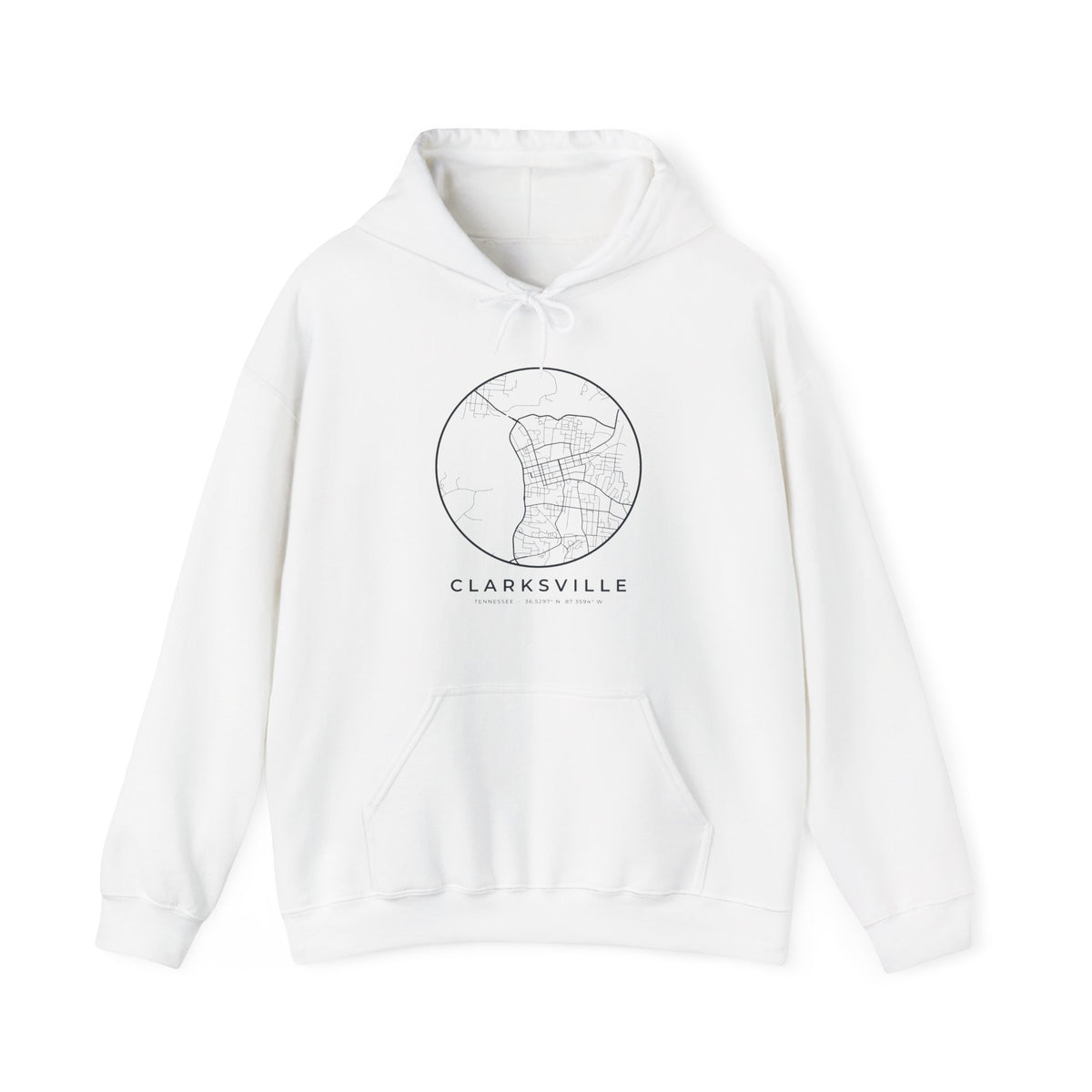 Clarksville Street Map Hoodie