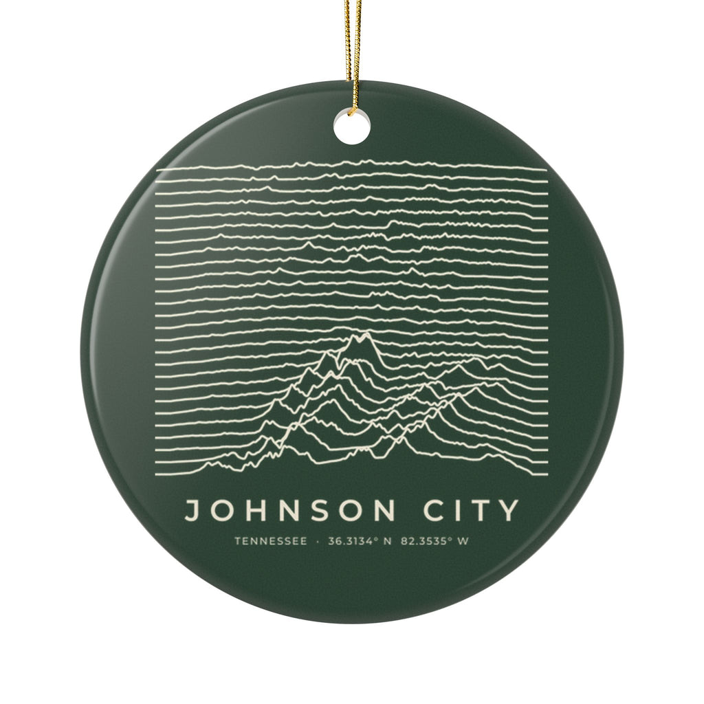 Johnson City Ridgeline Ornament (Forest Green)