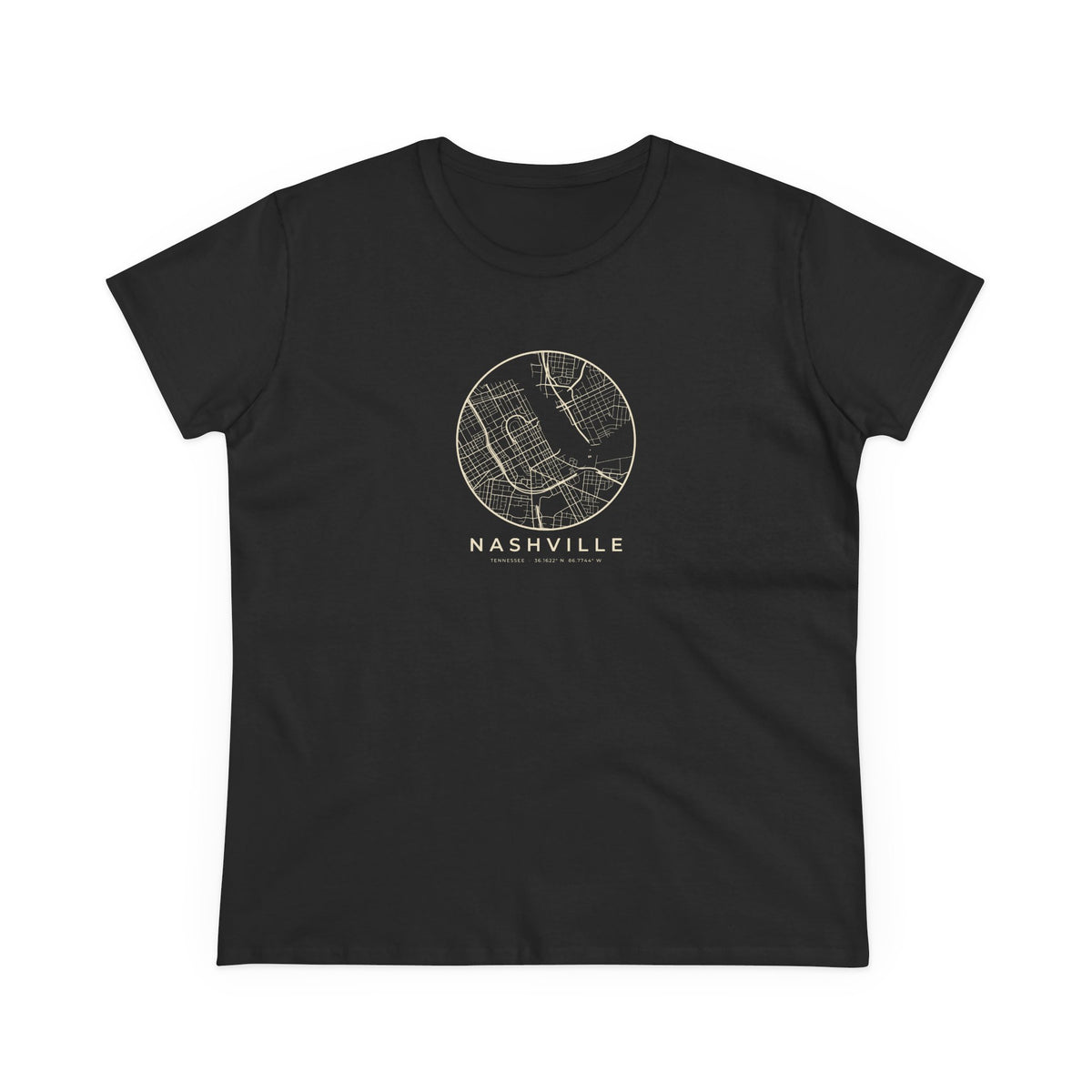 Nashville Street Map Women's T-Shirt