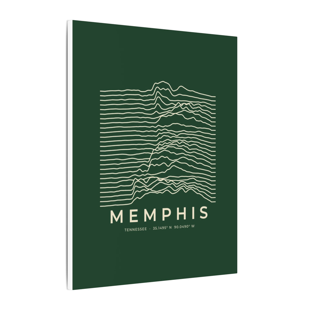 Memphis Ridgeline Canvas Print (Forest Green)