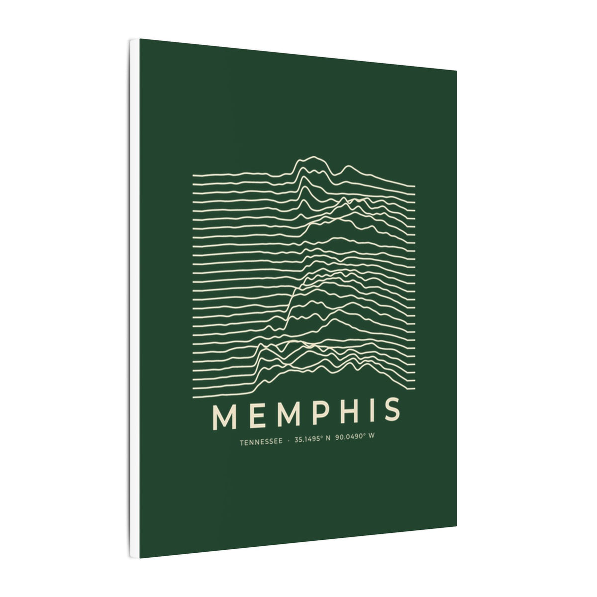 Memphis Ridgeline Canvas Print (Forest Green)