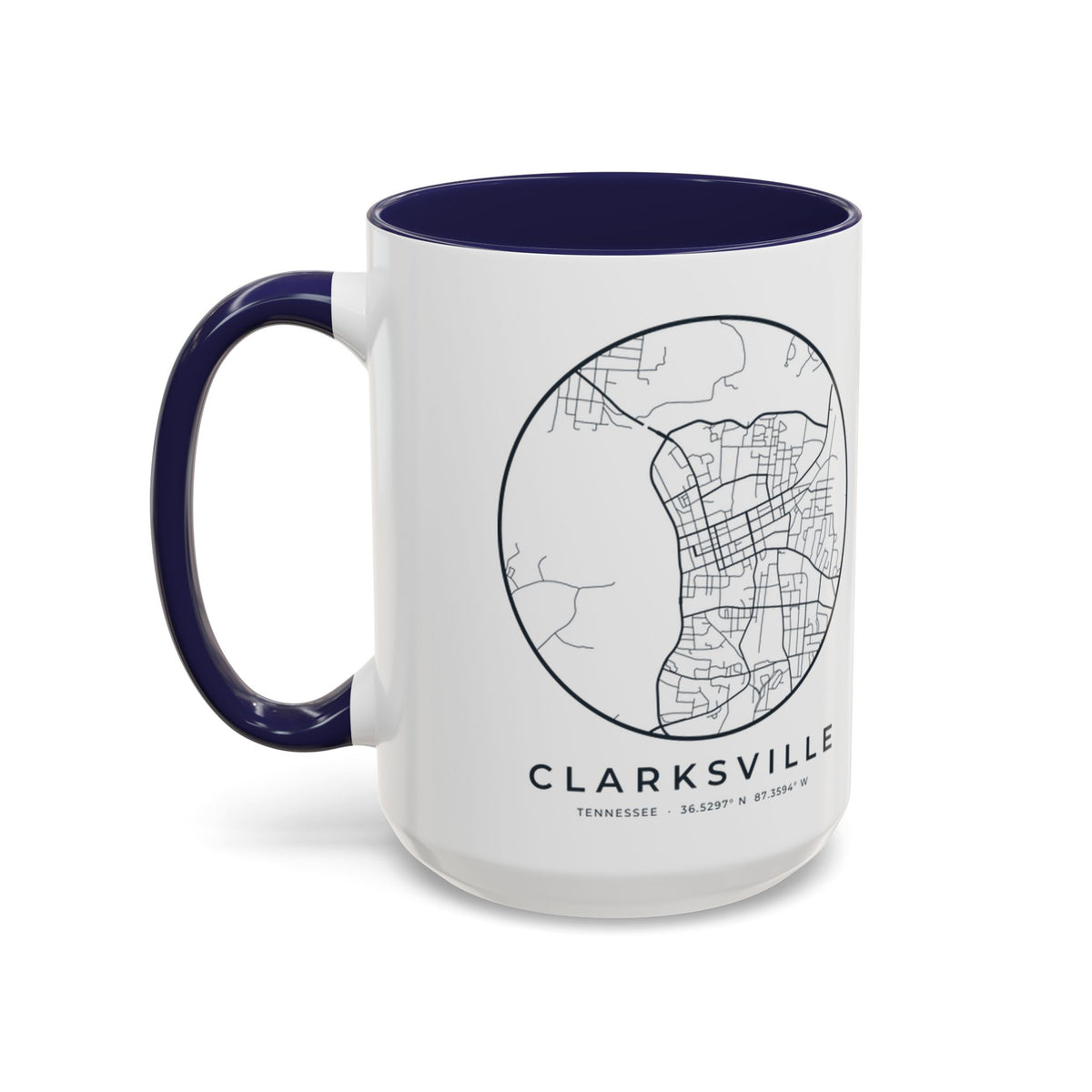 Clarksville Street Map Accent Mug