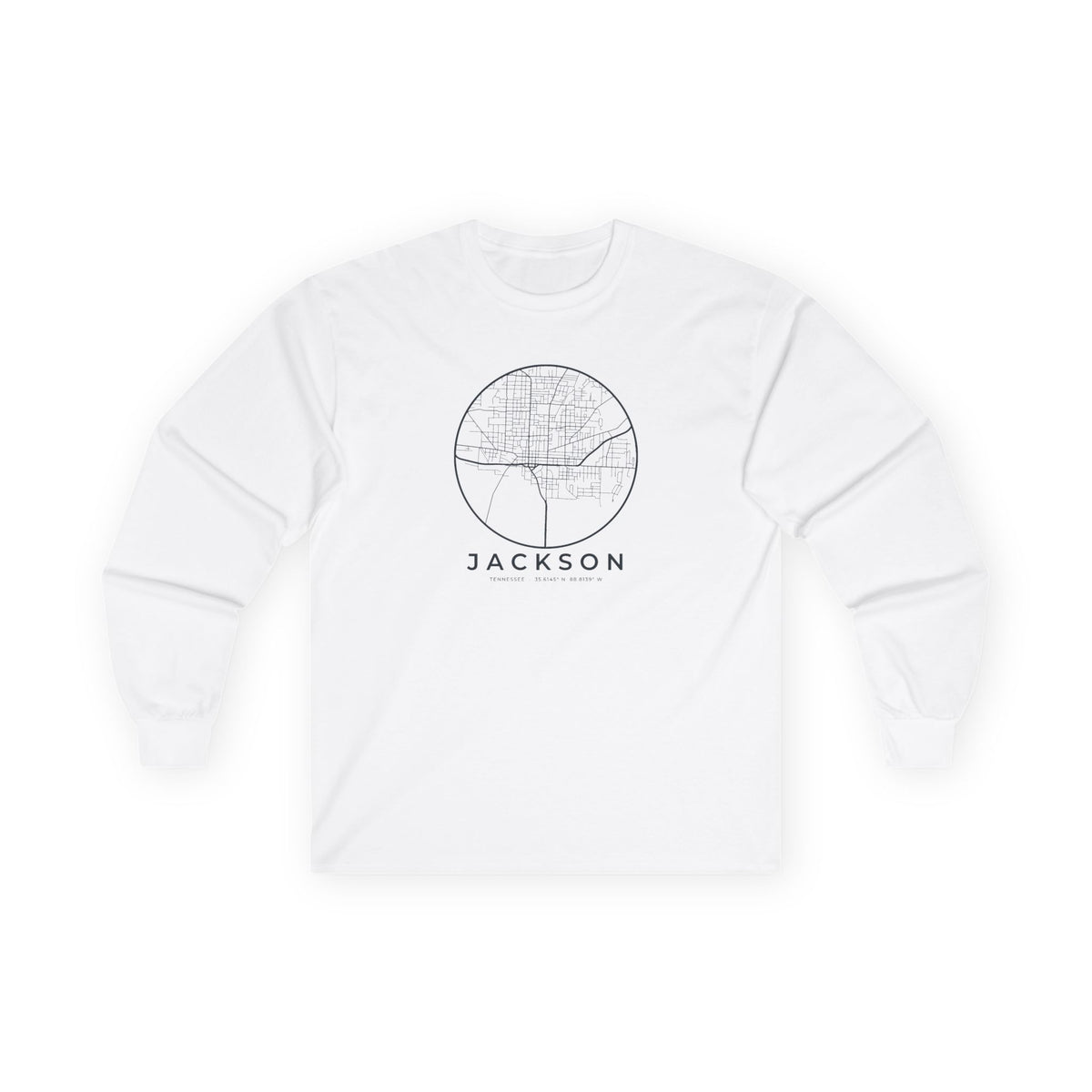 Jackson Street Map Long Sleeve T-Shirt