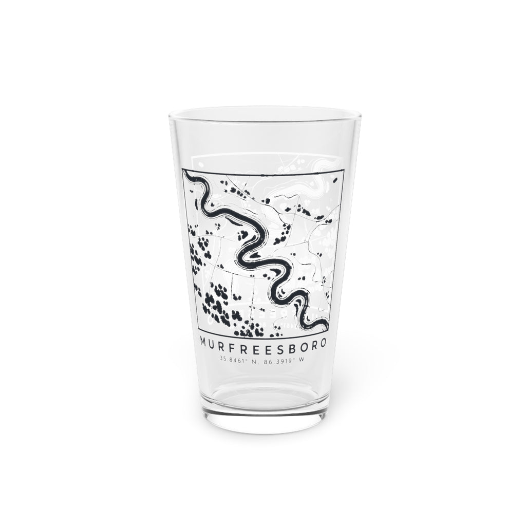 Murfreesboro Topo Map Pint Glass