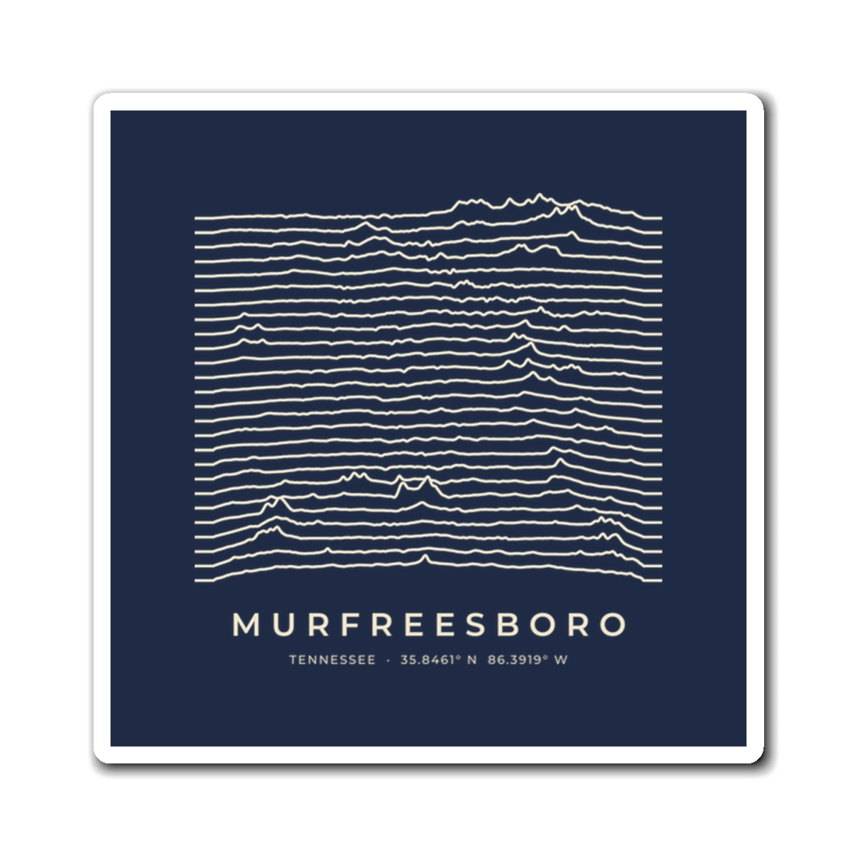 Murfreesboro Ridgeline Magnet (Navy)