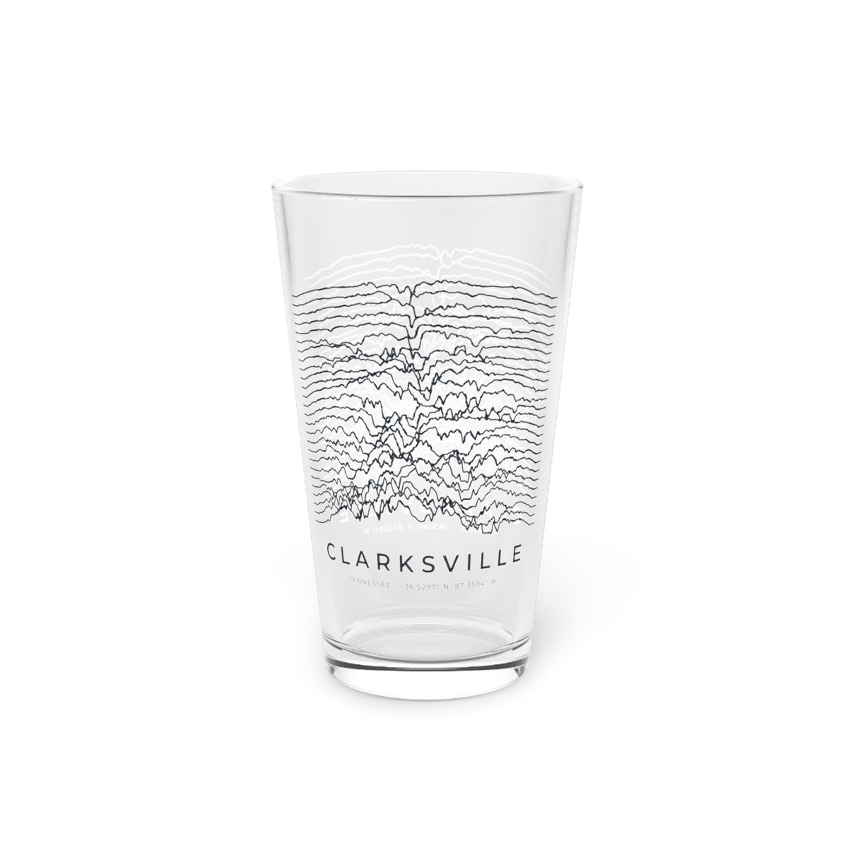 Clarksville Ridgeline Pint Glass