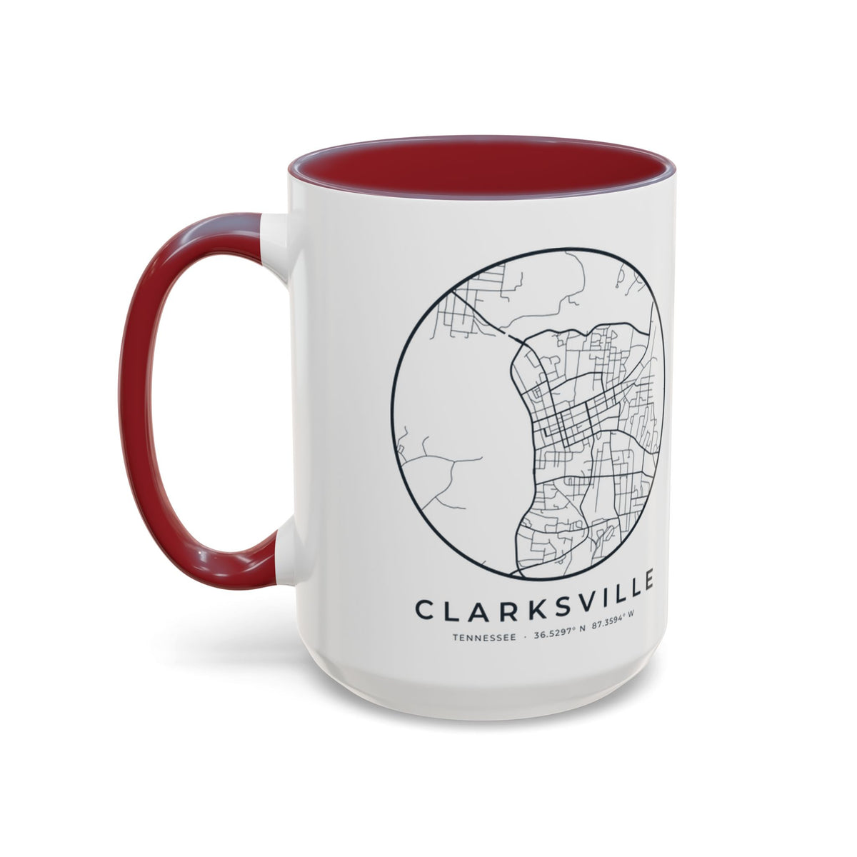 Clarksville Street Map Accent Mug