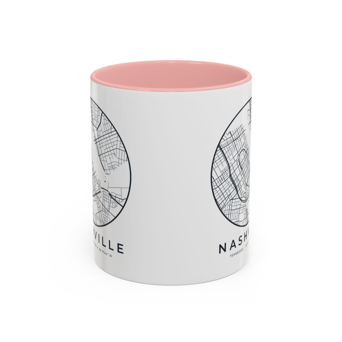 Nashville Street Map Accent Mug